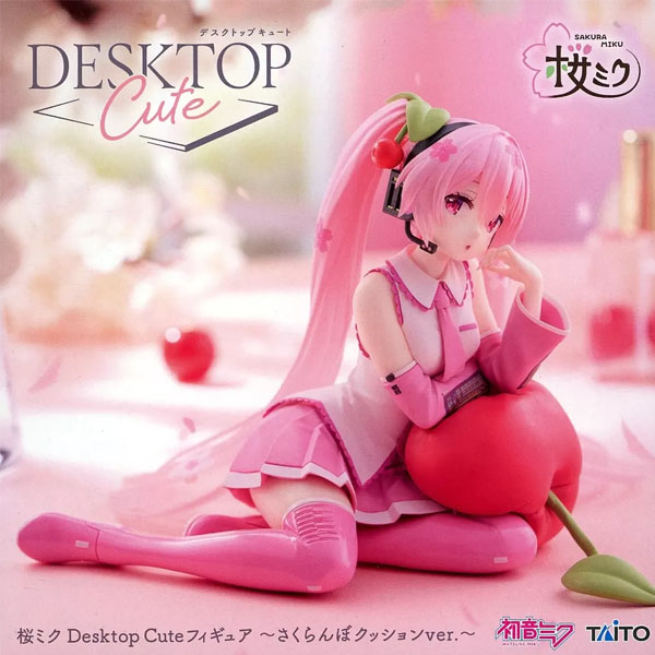 Taito Vocaloid Desktop Cute Sakura Miku Cherry Cushion Version Figure